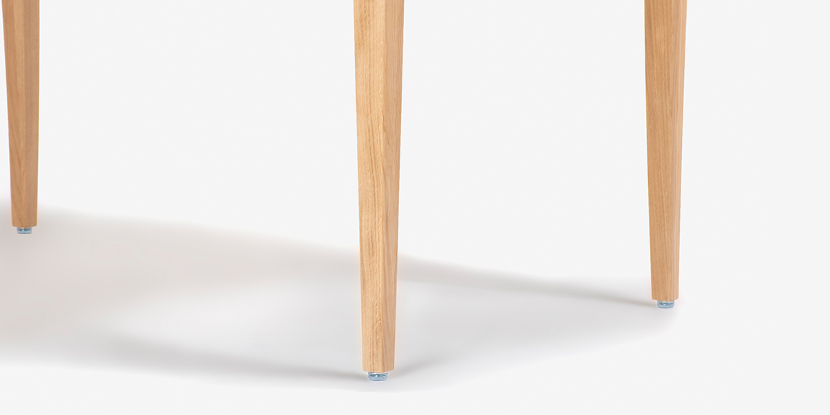 秋田木工 ダイニングテーブル「N-T005コンビ」ナラ材・ウォールナット材コンビの脚
