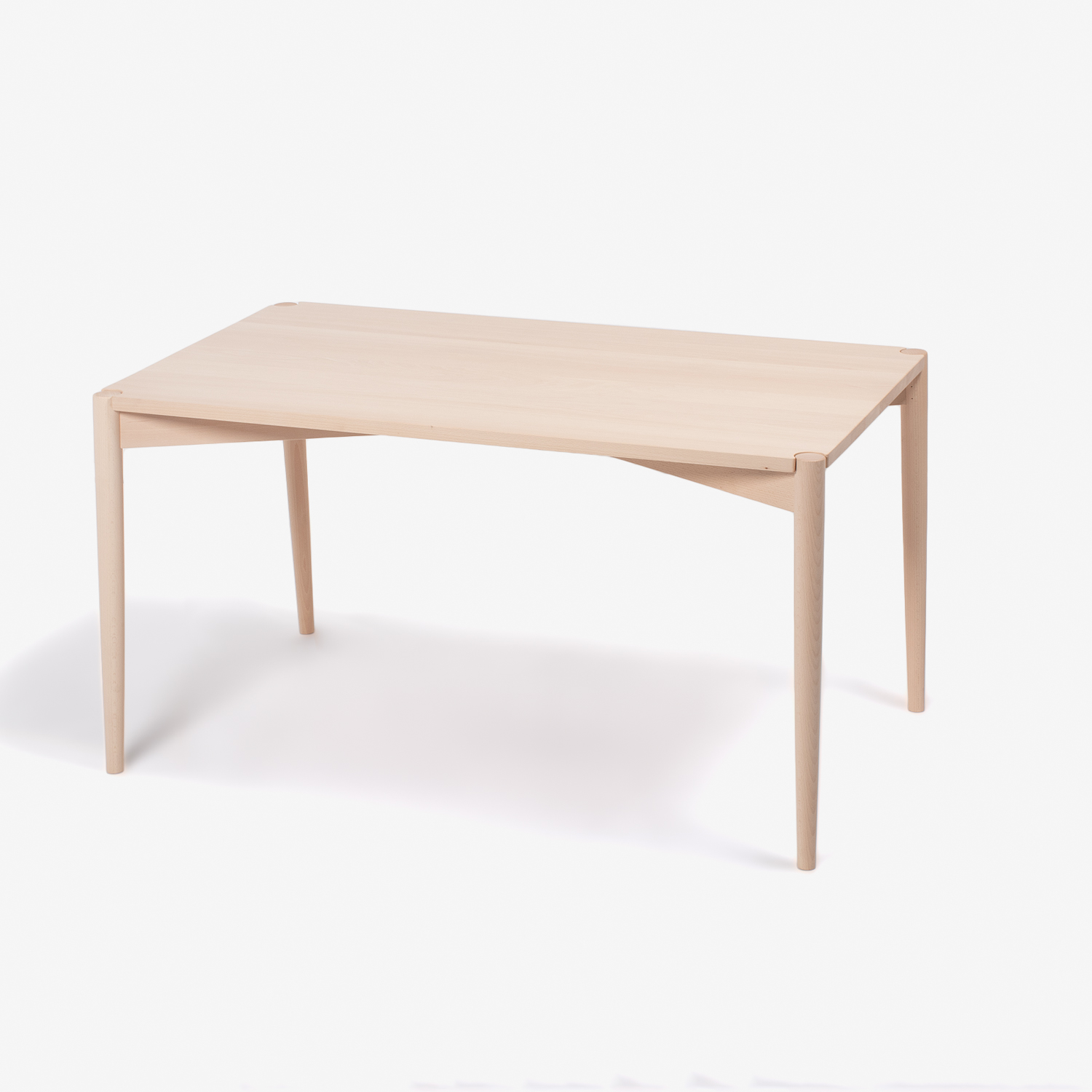 秋田木工　ダイニングテーブル「リュッケ」ブナ材 白木塗装 全2サイズ