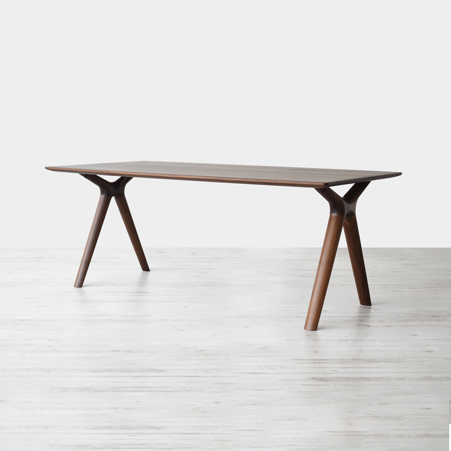 起立木工 テーブル「ラディウス」ウォールナット材 セラウッド塗装 全4