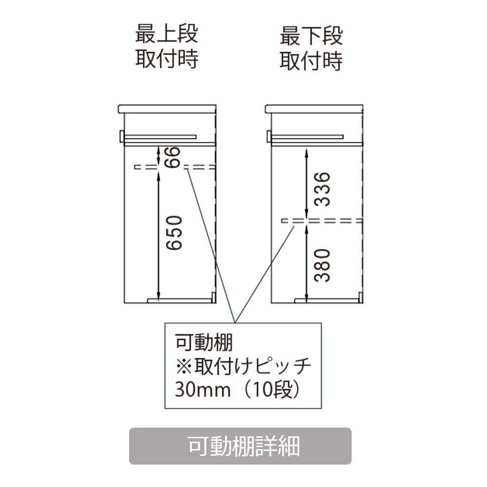 Pamouna（パモウナ）キッチンカウンター「IDA-S602R下台」幅60cm 奥行45.5cm 高さ93.8cm ハイカウンター 全3色