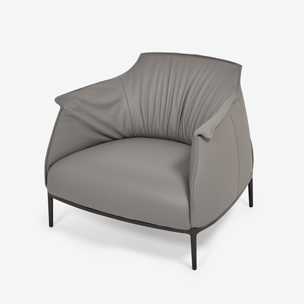 PoltronaFrau(ポルトローナ・フラウ)アームチェア「アーチボルドラージ」革トープ色 #SC26Topo