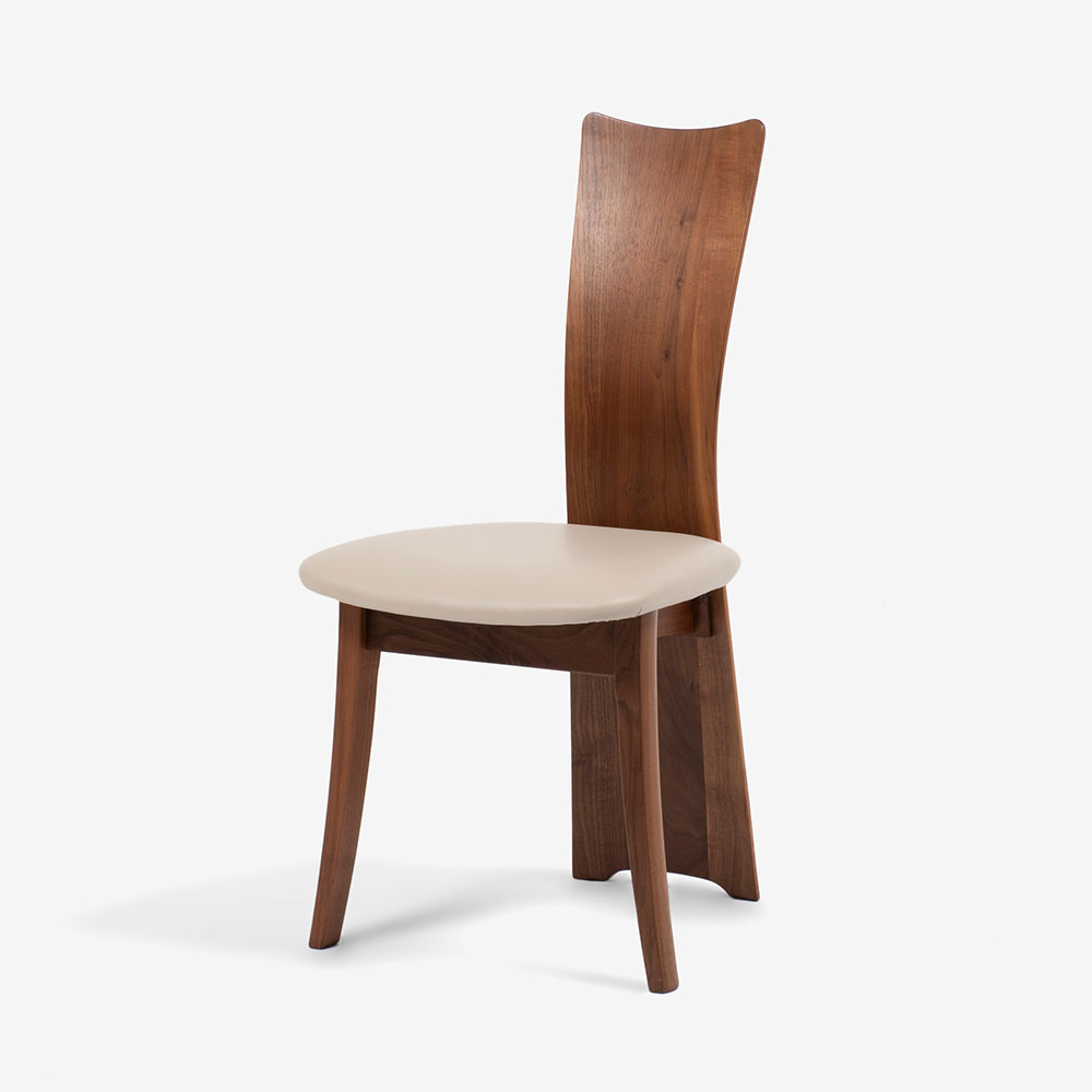 ダイニングセット「フォルム」ウォールナット材 幅110cm丸テーブル 塗装2タイプ チェア座面:合成皮革L-2444【3/1(日)までの期間限定価格】