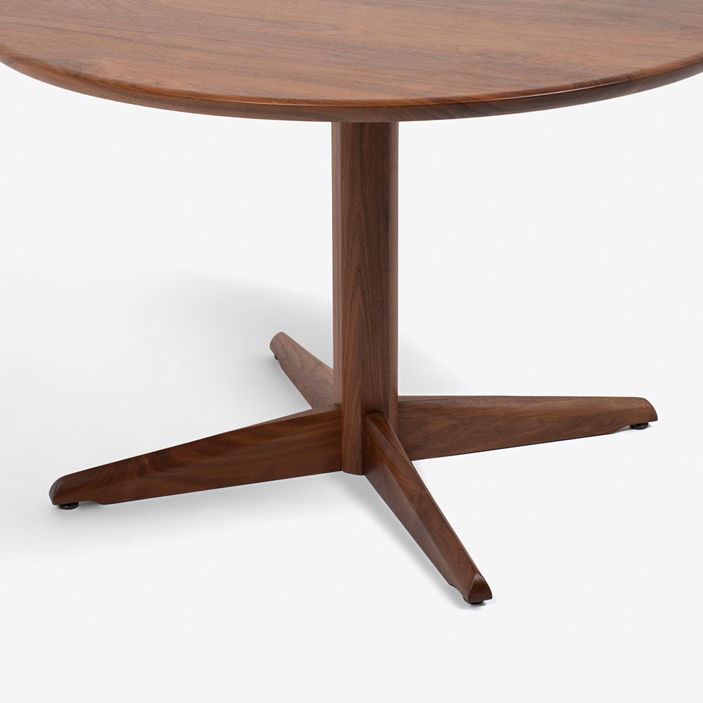 ダイニングセット「フォルム」ウォールナット材 幅110cm丸テーブル 塗装2タイプ チェア座面:合成皮革L-2444【3/1(日)までの期間限定価格】