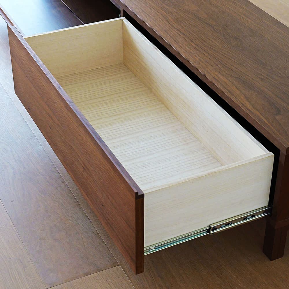 テレビボード「レッチェ」ウォールナット材 扉突板タイプ 全2サイズ