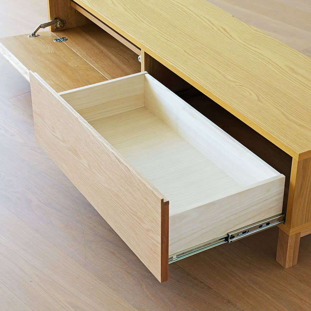 テレビボード「レッチェ」ホワイトオーク材 扉突板タイプ 全2サイズ