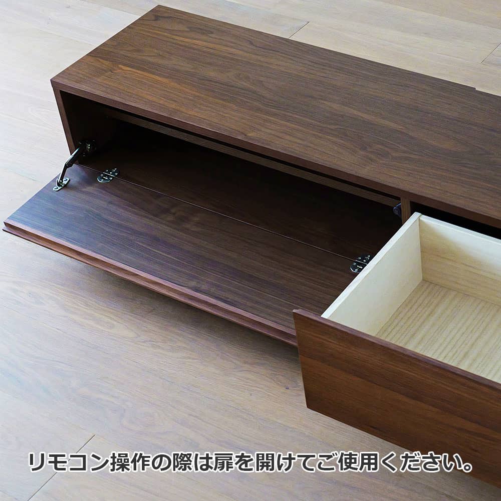 テレビボード「レッチェ」ウォールナット材 扉突板タイプ 全2サイズ
