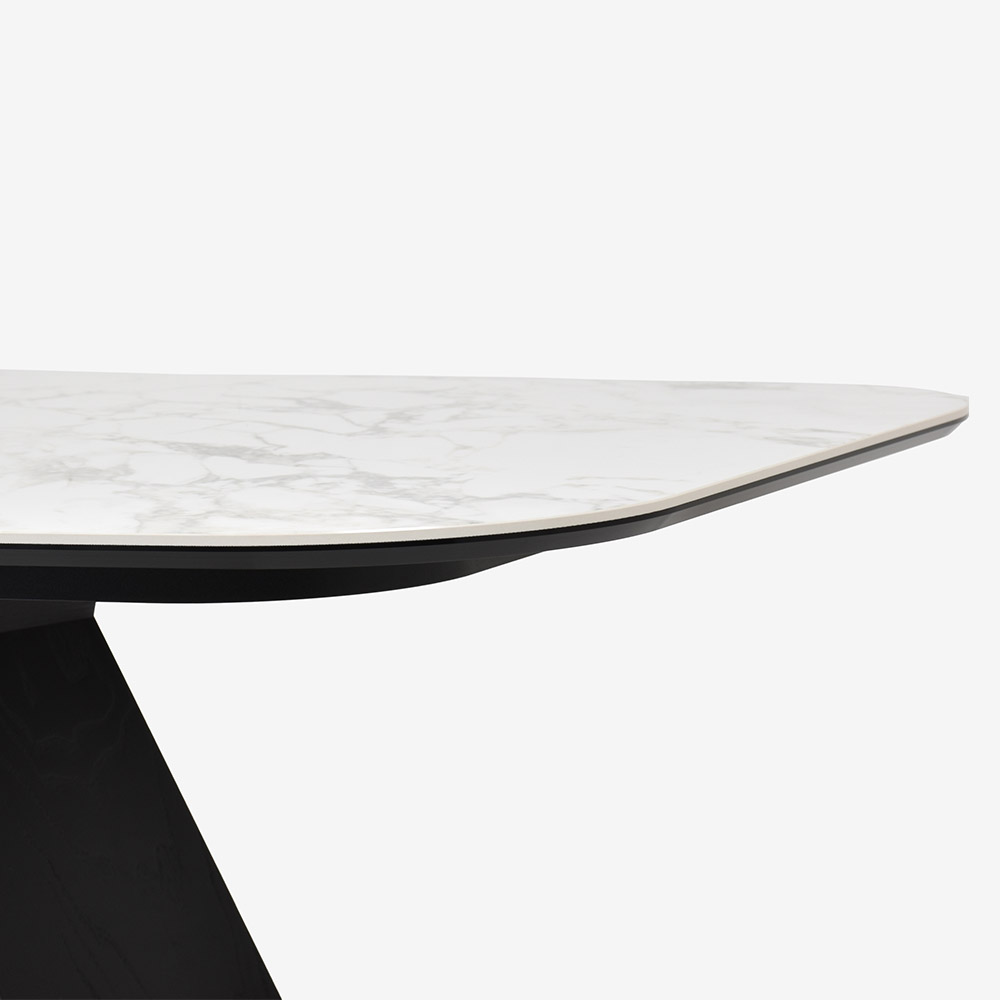 Calligaris(カリガリス)ダイニングテーブル「Icaro CS4115-FB 200」幅199cm 天板セラミックガラス P2Cホワイトマーブル【次回入荷未定】