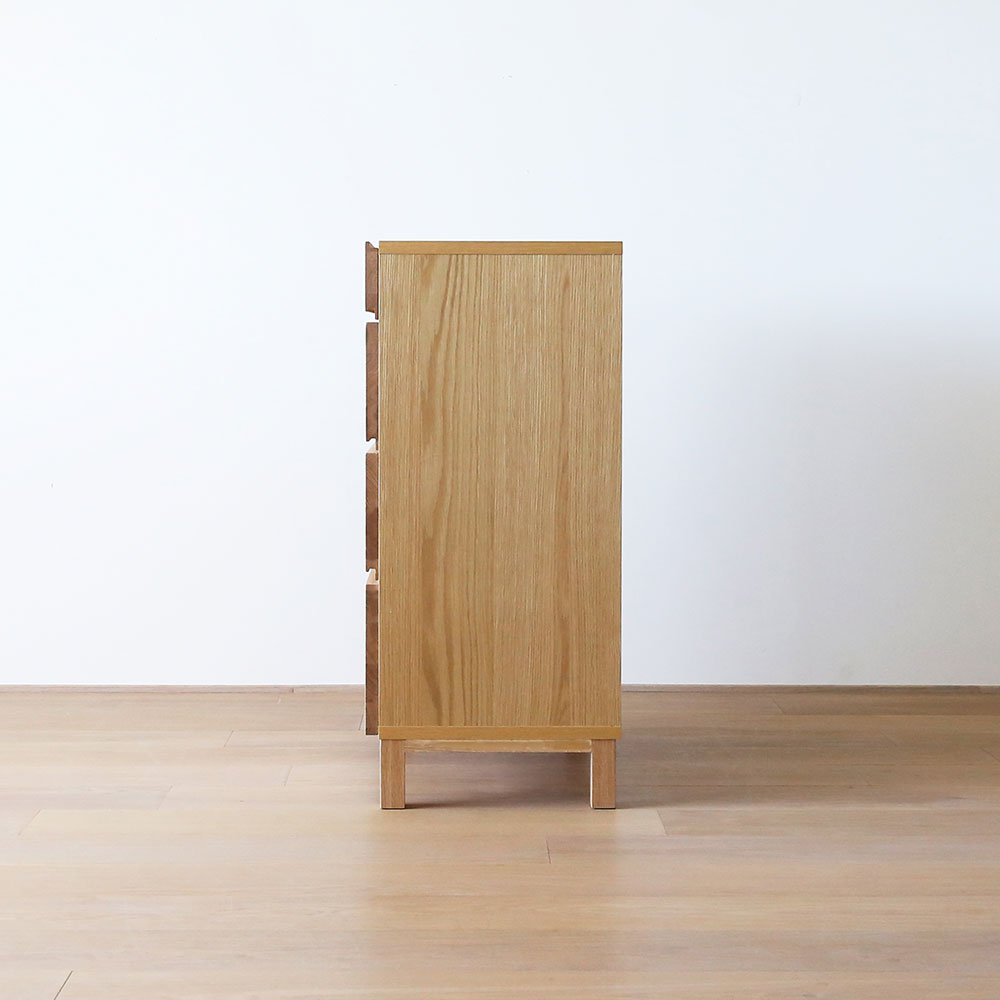 リビングチェスト「レッチェ」幅80cm ホワイトオーク材