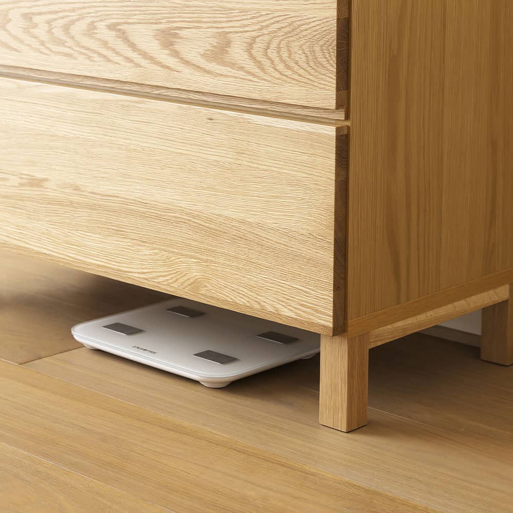 リビングチェスト「レッチェ」幅80cm ホワイトオーク材