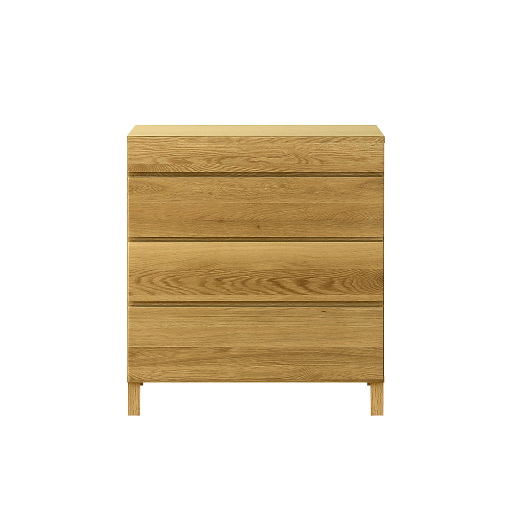 リビングチェスト「レッチェ」幅80cm ホワイトオーク材