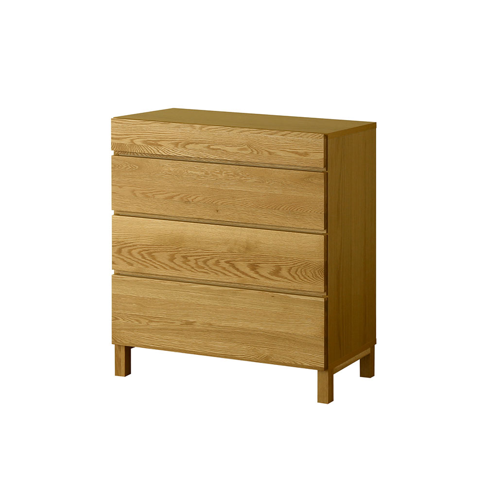 リビングチェスト「レッチェ」幅80cm ホワイトオーク材