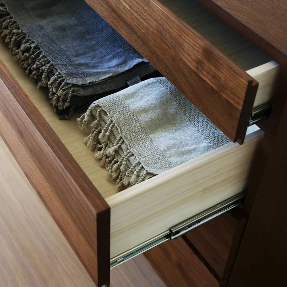 リビングチェスト「レッチェ」幅80cm ウォールナット材