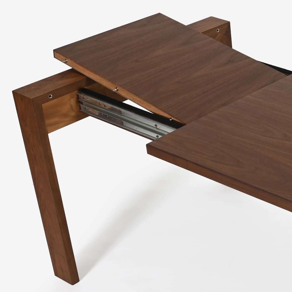 伸長式ダイニングテーブル「ST-BW2228」幅135-180cm ウォールナット材【受注生産品】