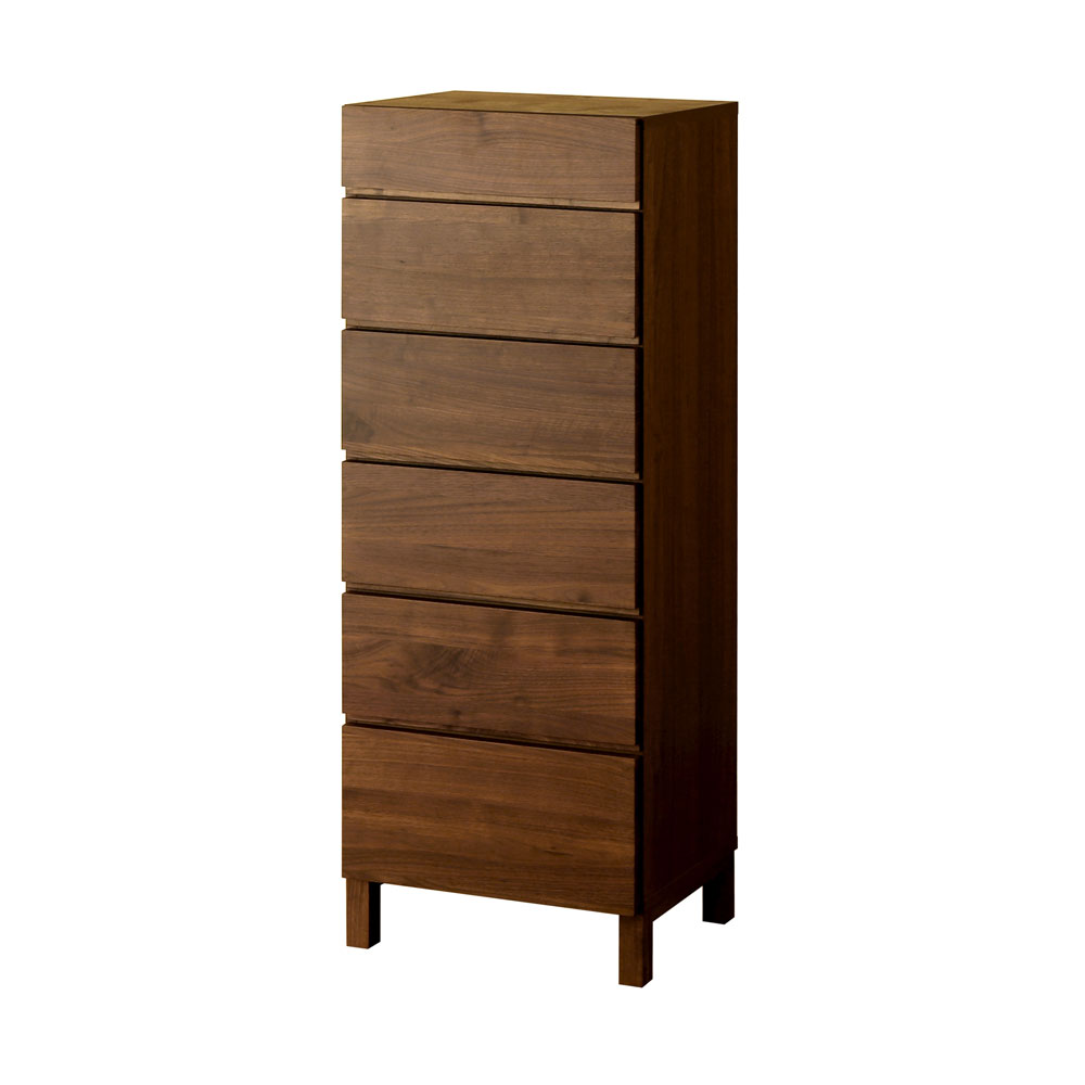 リビングハイチェスト「レッチェ」幅50cm ウォールナット材