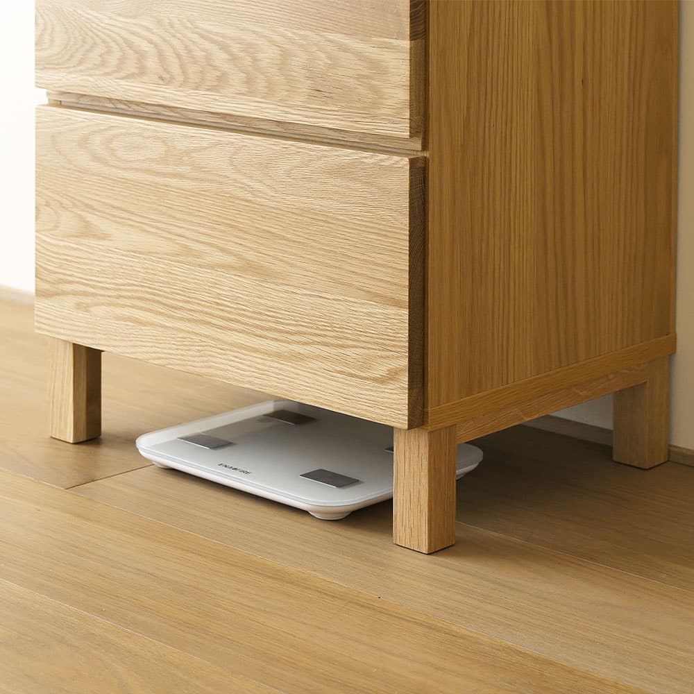 リビングハイチェスト「レッチェ」幅50cm ホワイトオーク材