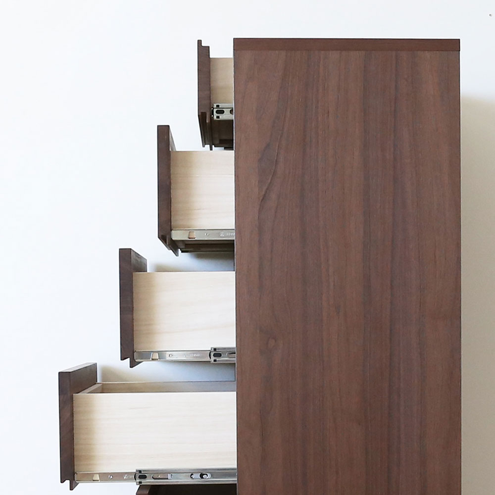 リビングハイチェスト「レッチェ」幅50cm ウォールナット材