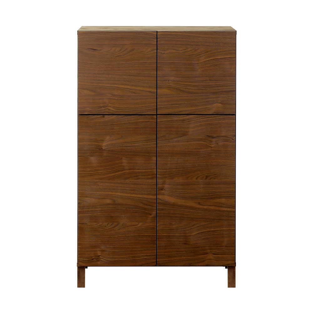 ハイキャビネット「レッチェ」幅80cm ウォールナット材