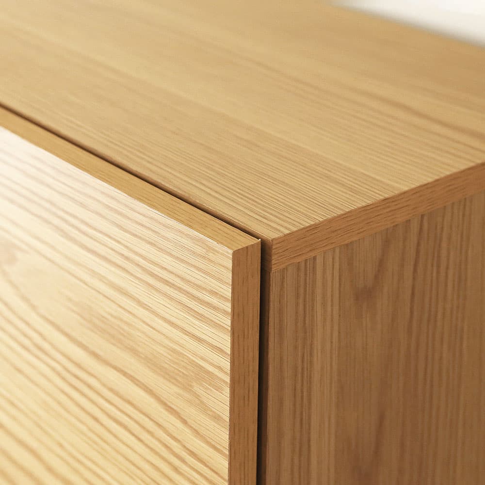 ハイキャビネット「レッチェ」幅80cm ホワイトオーク材