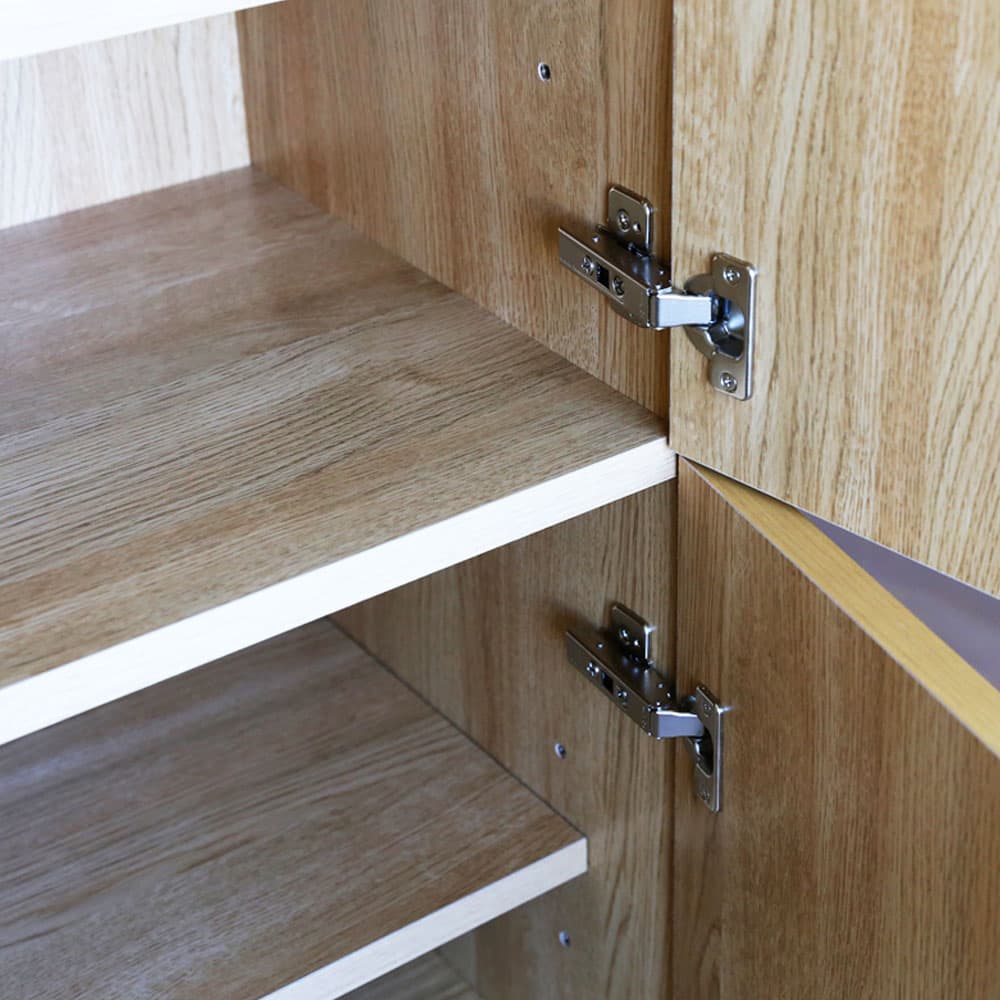 ハイキャビネット「レッチェ」幅80cm ホワイトオーク材