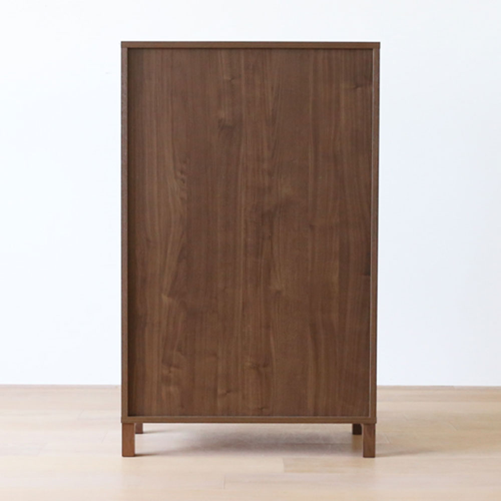ハイキャビネット「レッチェ」幅80cm ウォールナット材