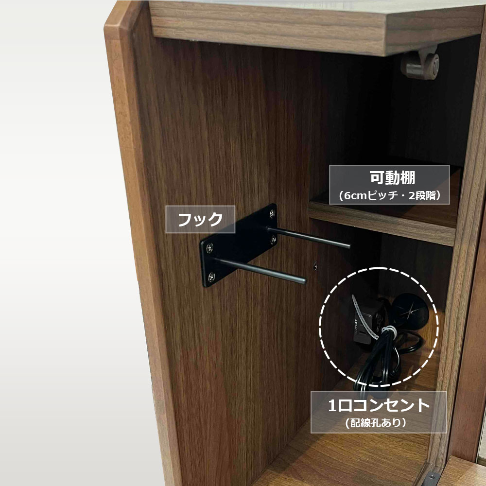 姿見ドレッサー「Clerk クラーク」全2色 ※椅子別売