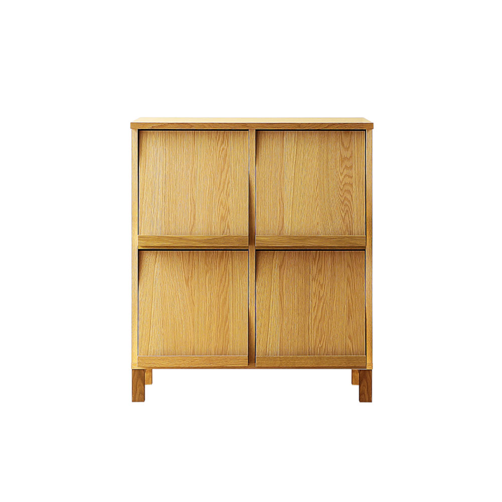 マガジンレコードラック「レッチェ」幅76.8cm ホワイトオーク材