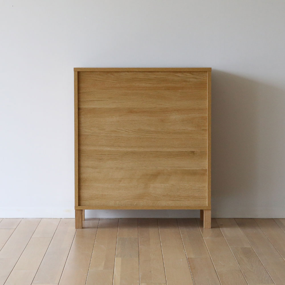 マガジンレコードラック「レッチェ」幅76.8cm ホワイトオーク材