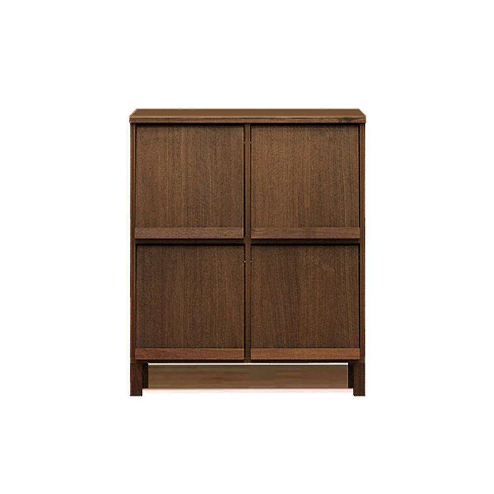 マガジンレコードラック「レッチェ」幅76.8cm ウォールナット材