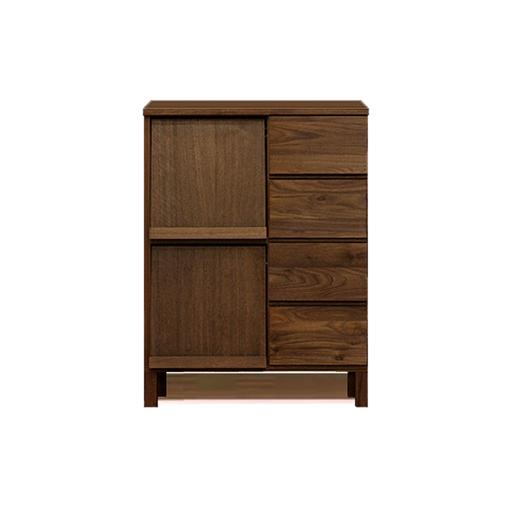 マガジンレコードラック「レッチェ」幅68.3cm ウォールナット材