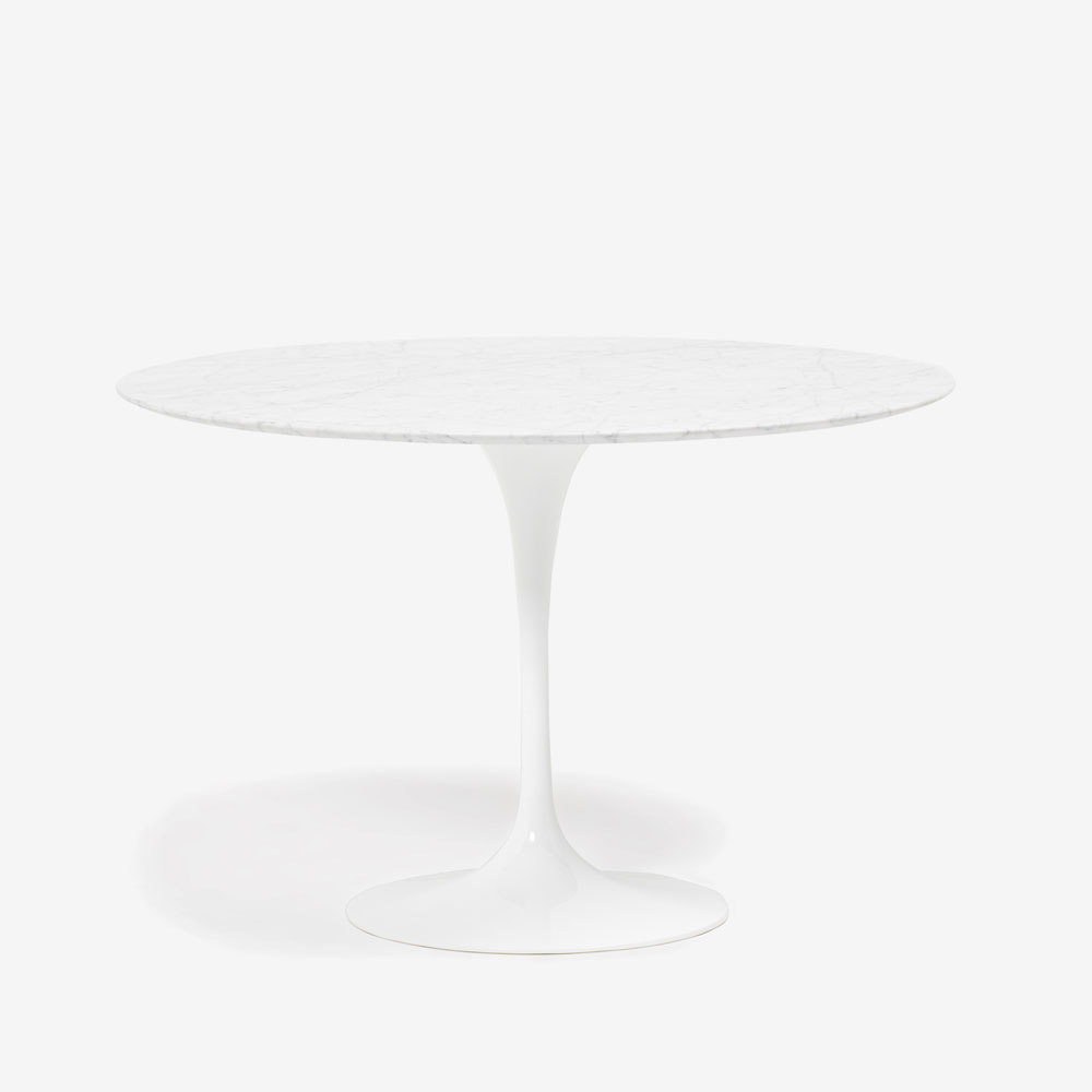 ダイニングテーブル 「IM7040 円形タ-イプ」天然石 ホワイトカラーラ