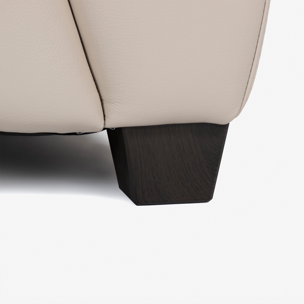 ソファ「Nジルバ」2.5人掛け 半革オイスターグレー色 #J-041E　全2サイズ