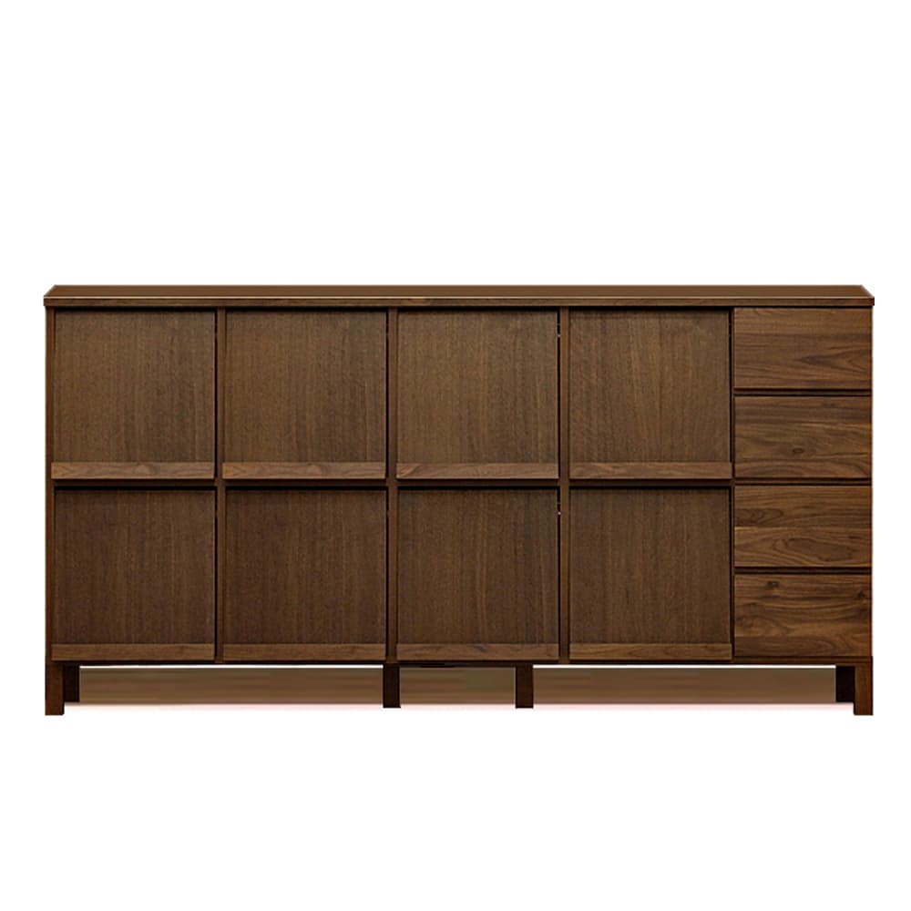 マガジンレコードラック「レッチェ」幅180.4cm ウォールナット材