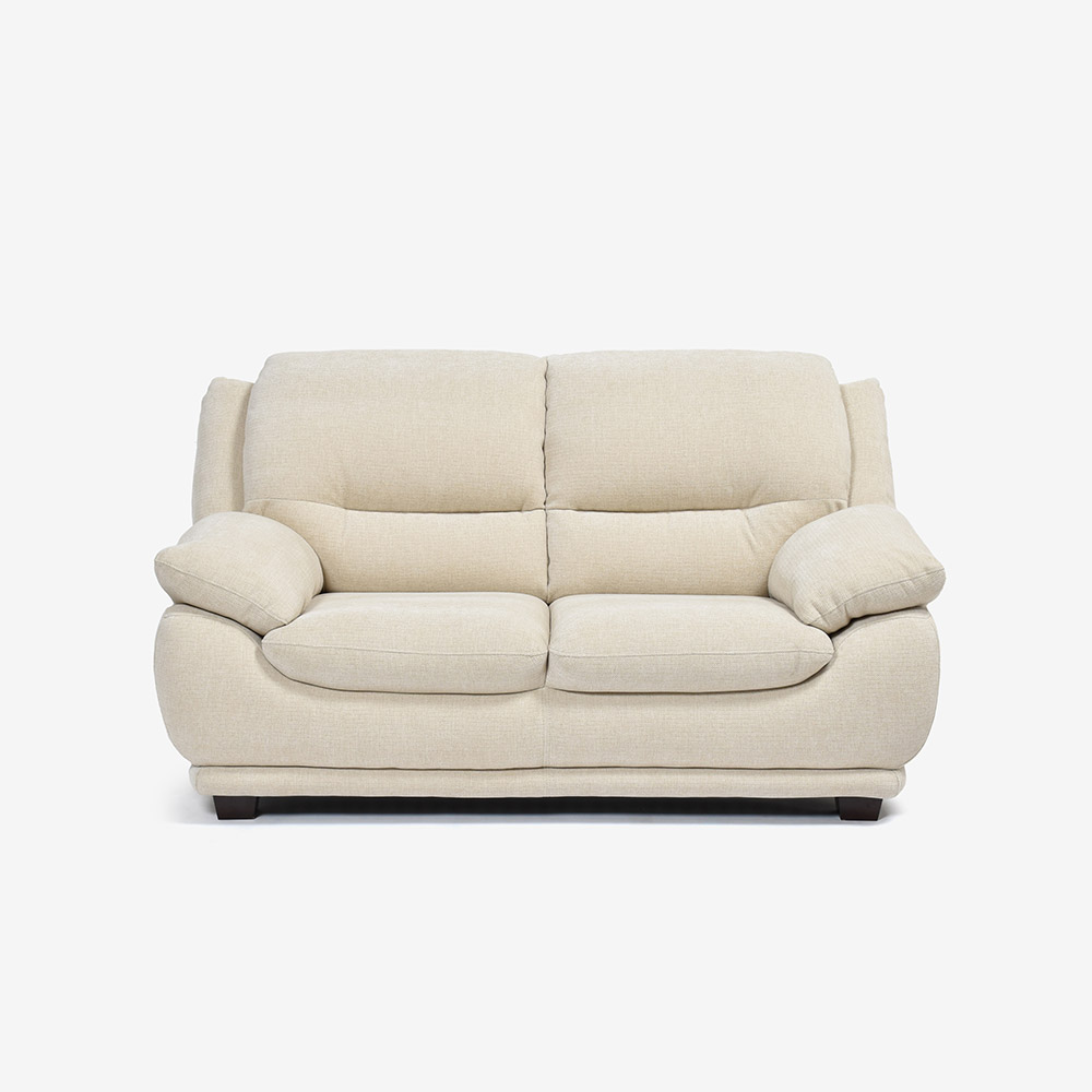 ラブソファ 2人掛け「オースチンKD」幅156cm 布#NDO 09 ベージュ色 脚全6種類