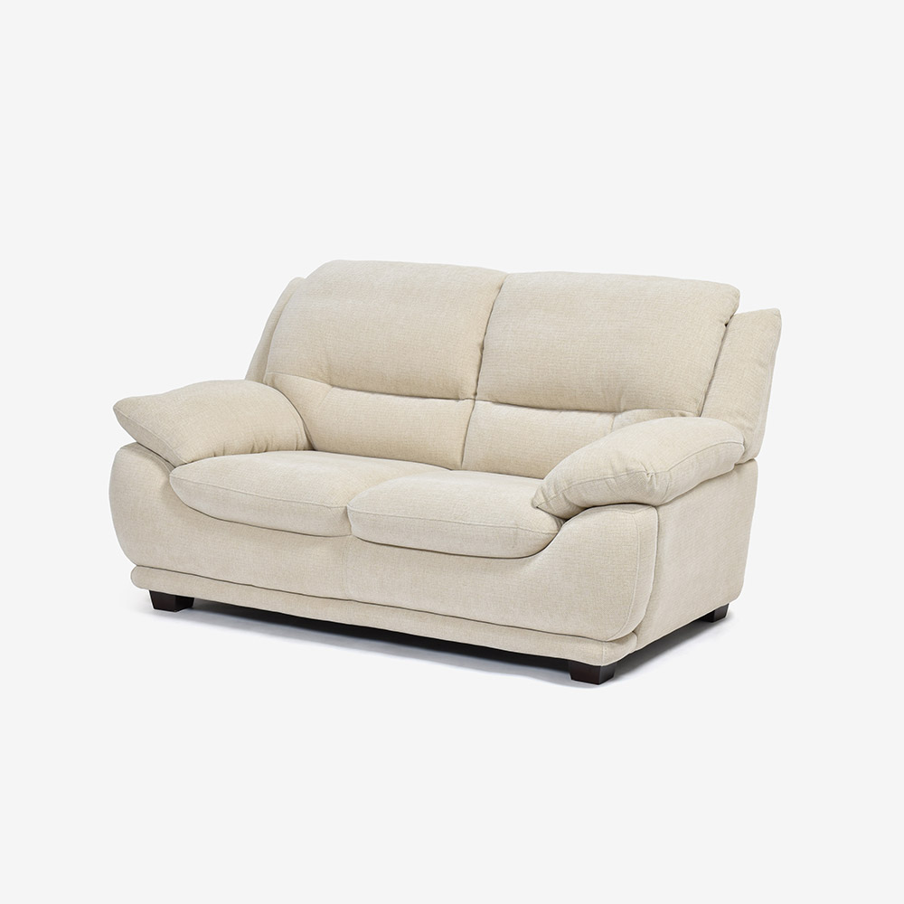 ラブソファ 2人掛け「オースチンKD」幅156cm 布#NDO 09 ベージュ色 脚全6種類