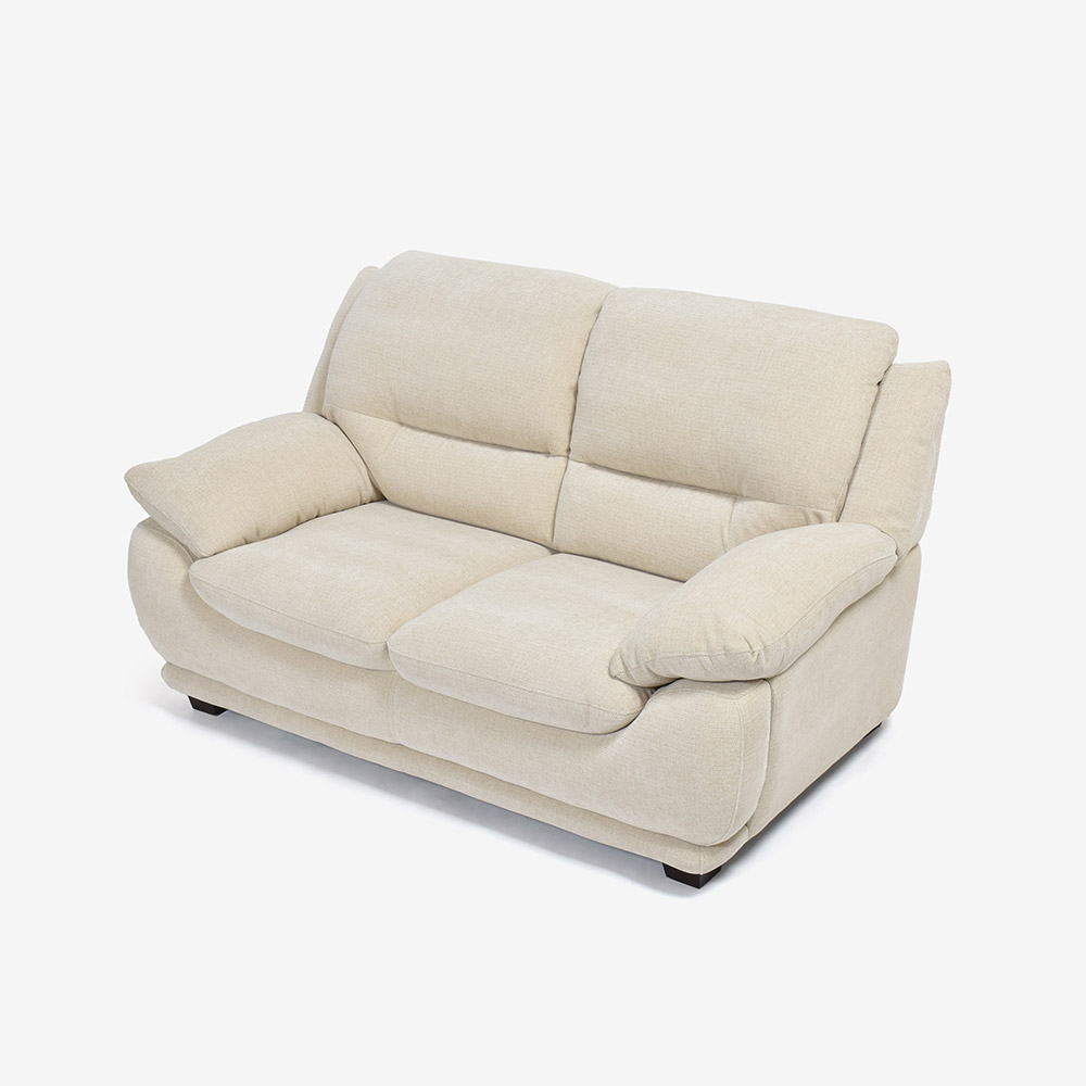 ラブソファ 2人掛け「オースチンKD」幅156cm 布#NDO 09 ベージュ色 脚全6種類