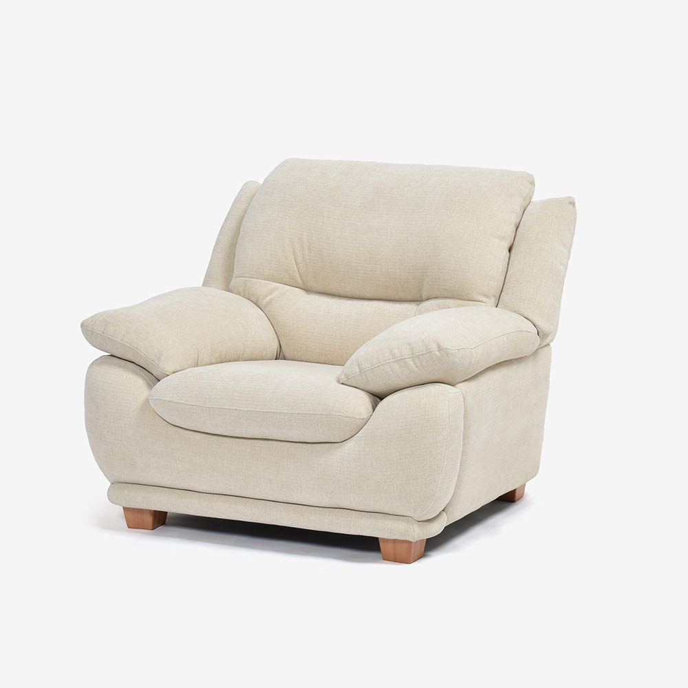 アームチェア 1人掛け「オースチンKD」布#NDO 09 ベージュ色 脚全6種類