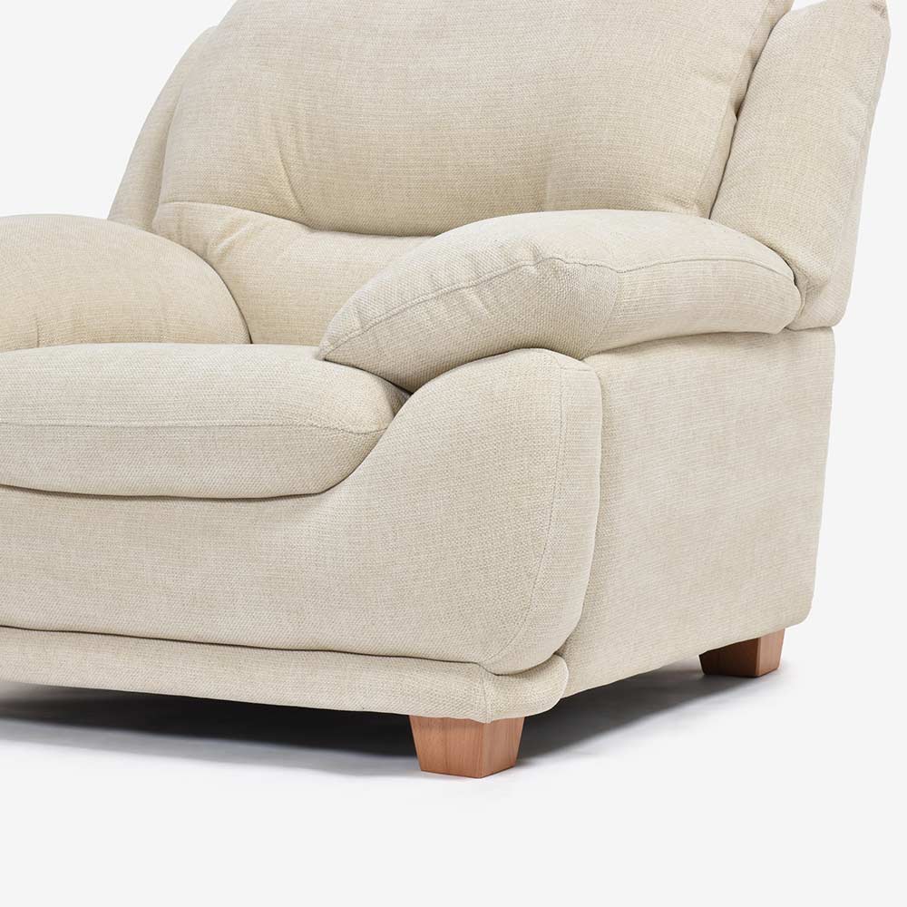 アームチェア 1人掛け「オースチンKD」布#NDO 09 ベージュ色 脚全6種類