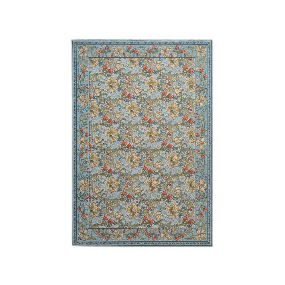 ラグ「ゴールデンリリーマイナー KF1703A」ブルー 全3サイズ Morris Design Studio(モリス)