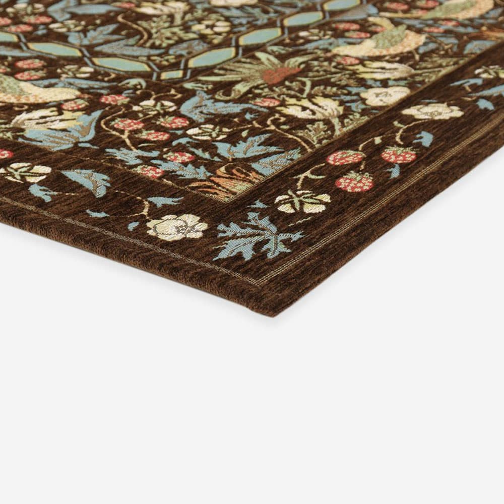 ラグ「いちご泥棒 KF1709」ブラウン 全3サイズ Morris Design Studio(モリス)