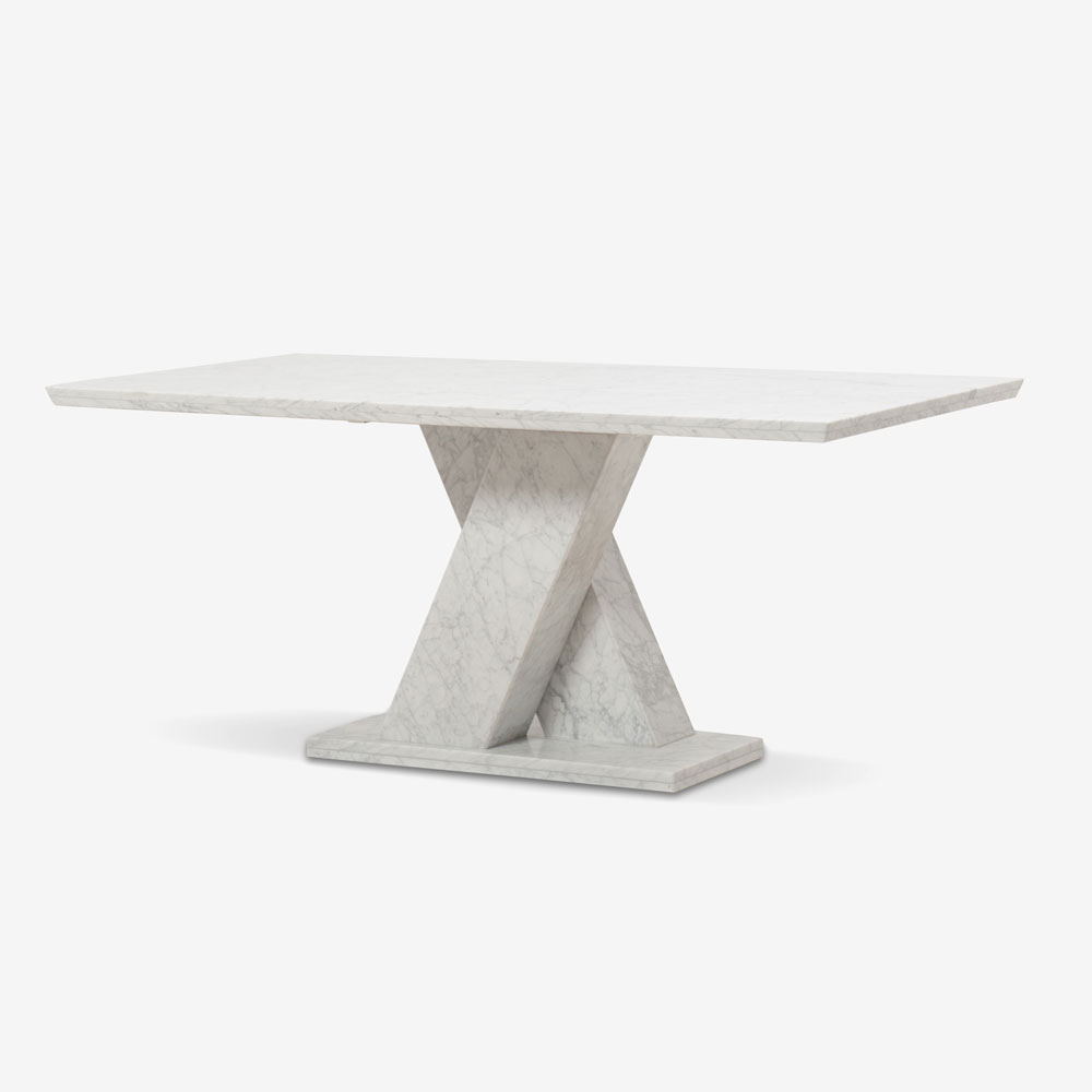 ダイニングテーブル「IM8250」天然石 ホワイトカラーラ 全2サイズ