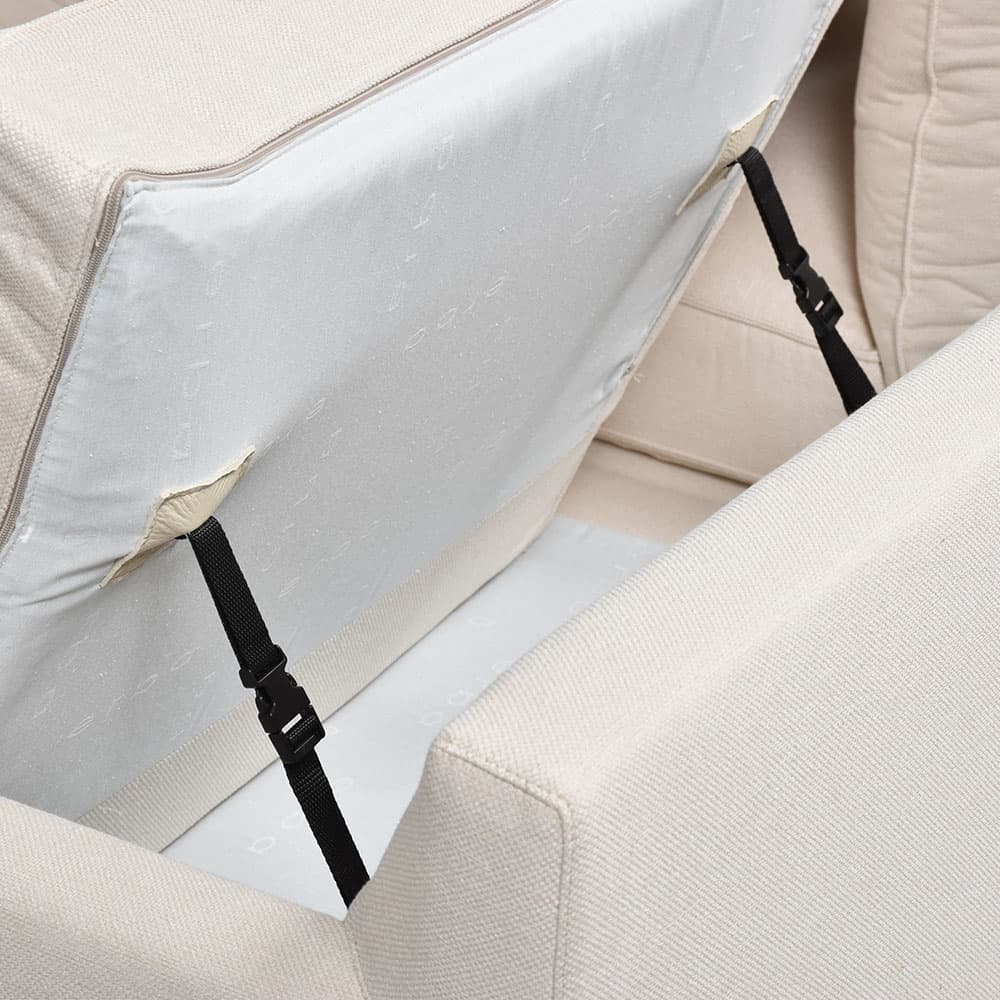 erba（エルバイタリア）ソファ「カモーリ」幅234cm 布アイボリー色 #0ACAPULCO111