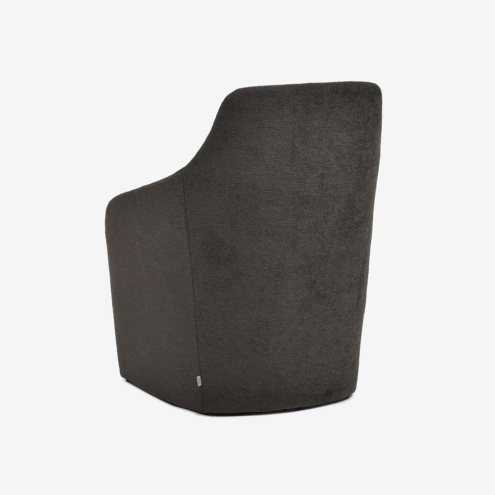 erba（エルバイタリア）アームチェア「アダ」幅70cm 布ブラウン色 #0FAVOLA603