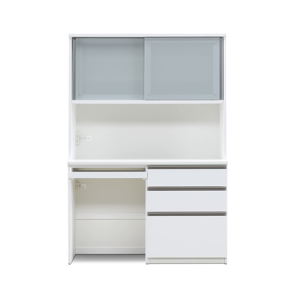 オープンボード「ココ 120」幅117cm 奥行49cm 高さ198cm ホワイト