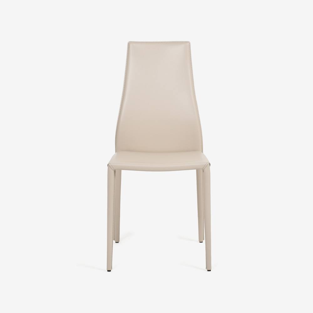 Calligaris（カリガリス）ダイニングチェア「Aida CS1484」革ベージュ色