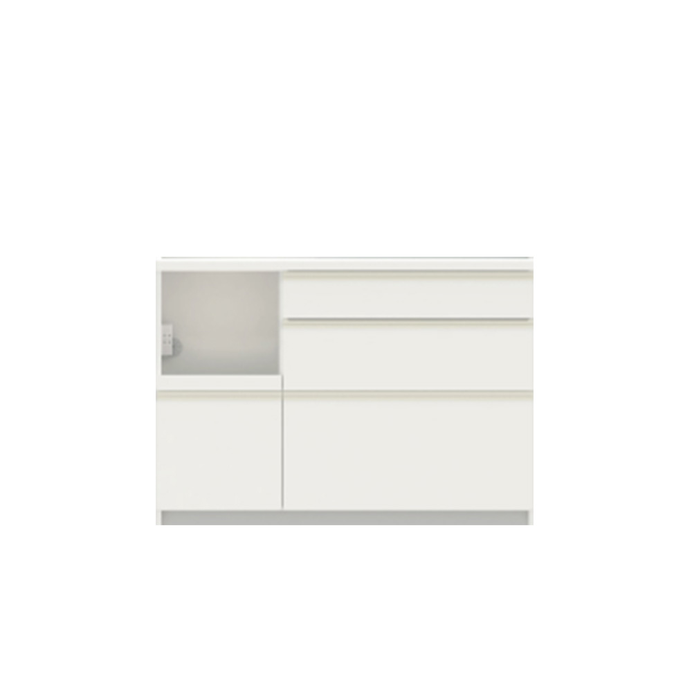 Pamouna（パモウナ）キッチンカウンター「EMA-S1200R-3」幅120cm 奥行44.5cm 高さ84.8cm レギュラーカウンター 全3色