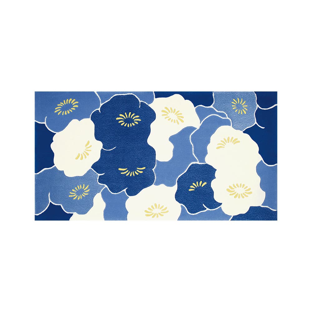 山形緞通 手刺緞通「石楠花」Sサイズ(幅150x長さ80cm) 防炎【受注生産品】