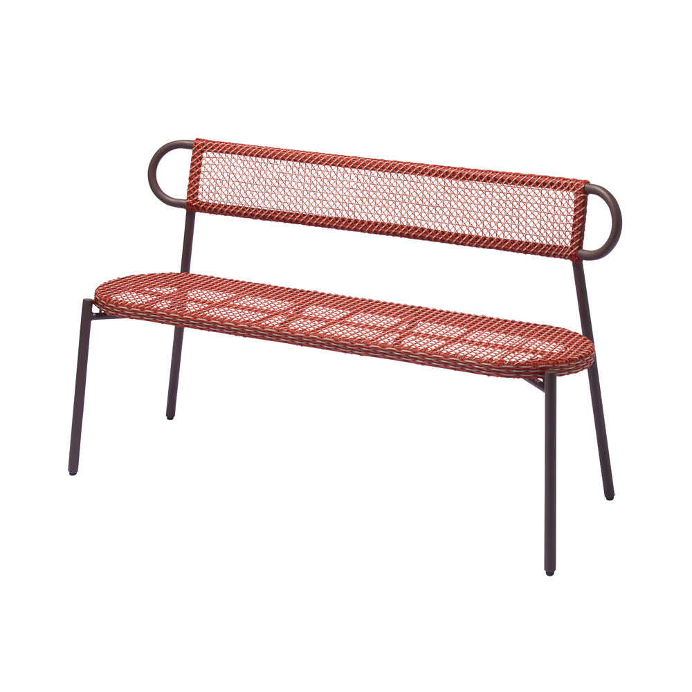 ベンチ「WA」背付きタイプ 全2色