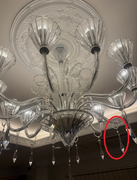 ■シャンデリア　飾りリング＋クリスタル