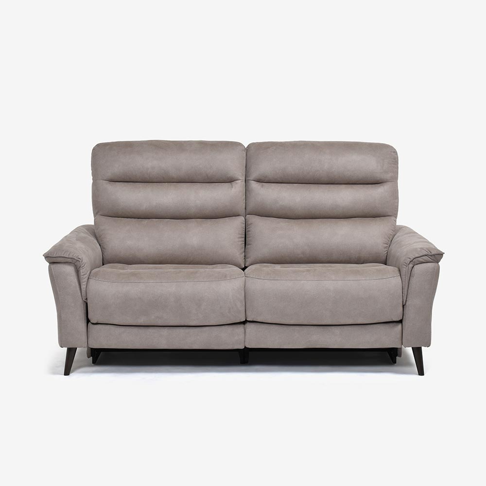 電動リクライニングソファ 3人掛け 幅190cm「レイーダ」布#B-946 シルバー色