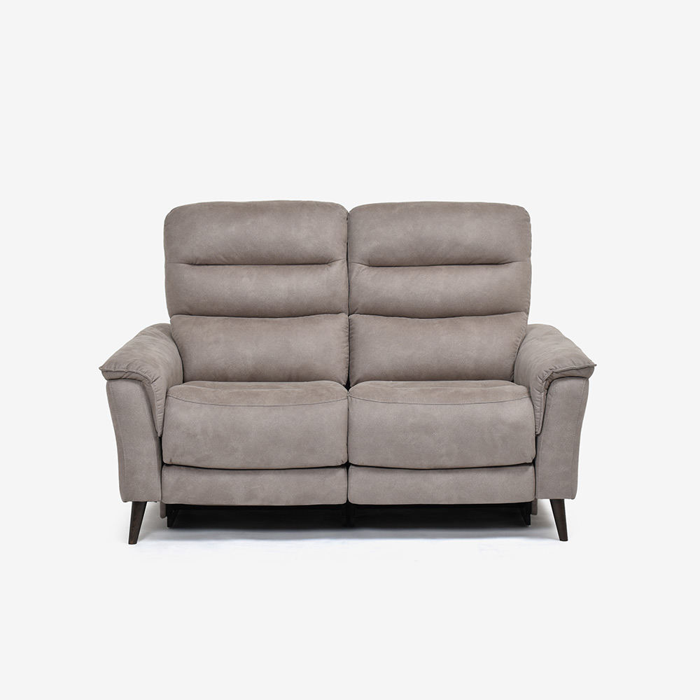 電動リクライニングラブソファ 2人掛け 幅160cm「レイーダ」布#B-946 シルバー色